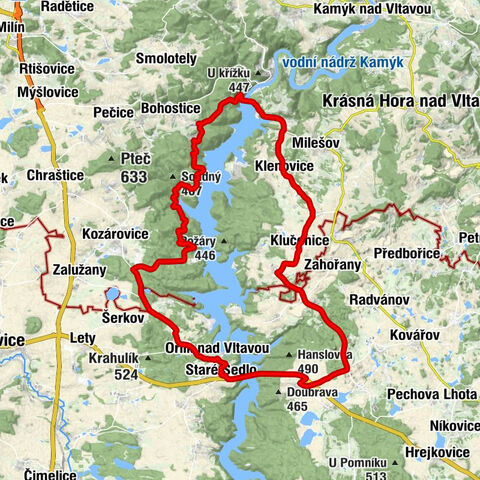 Zbenické Zlákovice - U Cvrků - sv. Jan Křtitel a sv. Antonín Poustevník - Milešov nad Vltavou