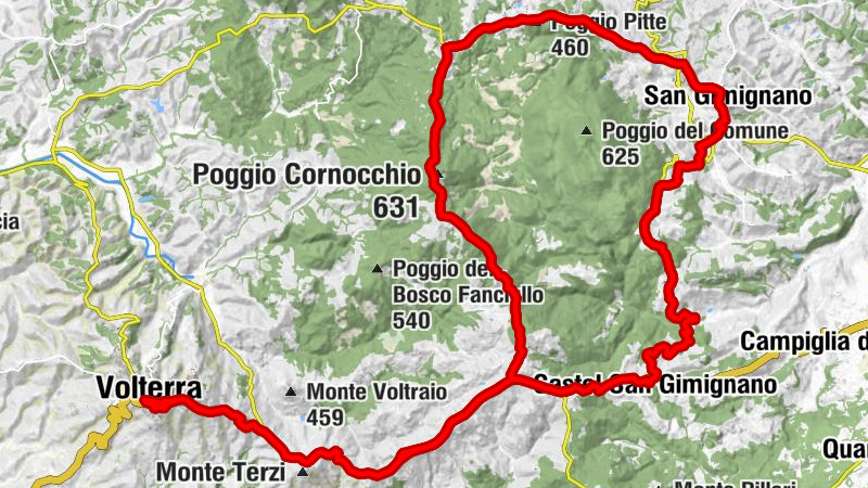 Sant'Alessandro - Poggio Cornocchio - Poggio Porrione - Volterra