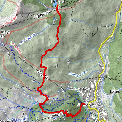 Lac de Peyrol vers Vars les Claux