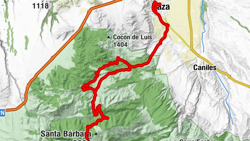 Baza - Puntal del Valenciano - Collado Clarín - Collado de la Mina