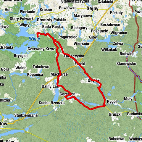 Mikołajewo - Maćkowa Ruda - Wysoki Most - Ciemny Las