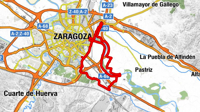 Zaragoza-Miraflores - La Granja - El Casetón - Zaragoza