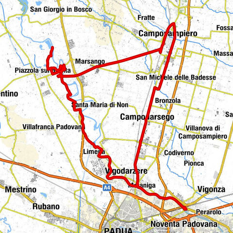 Busa di Vigonza - Noventa Padovana - Vigodarzere - Santuario del Noce