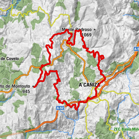 A Cañiza - Alto de Montouto - Alto de Fontefría - Porto Augavella