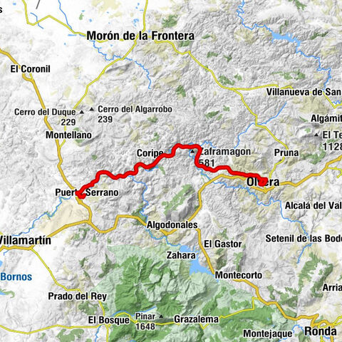 Puerto Serrano - Cortijo de Zaframagón - Barriada Constitución - Taberna Juanito Gomez