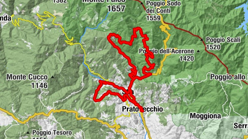 Pratovecchio - Poggio Garbello - Bocca Pecorina