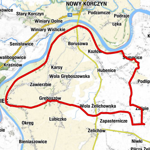 Ujście Jezuickie - Kościół pw. Świętego Bartłomieja w Samocicach - kapliczka - Kościół Wniebowzięcia Najświętszej Maryi Panny w Gręboszowie
