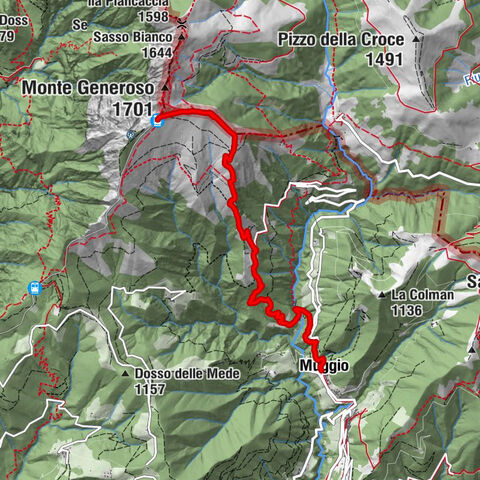 Vetta Monte Generoso - Roncapiano - Muggio