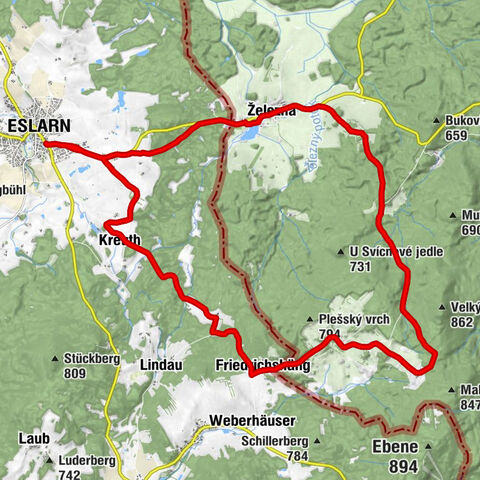 Eslarn - Praha - Kaplička Svaté Marie - Beim Strehern