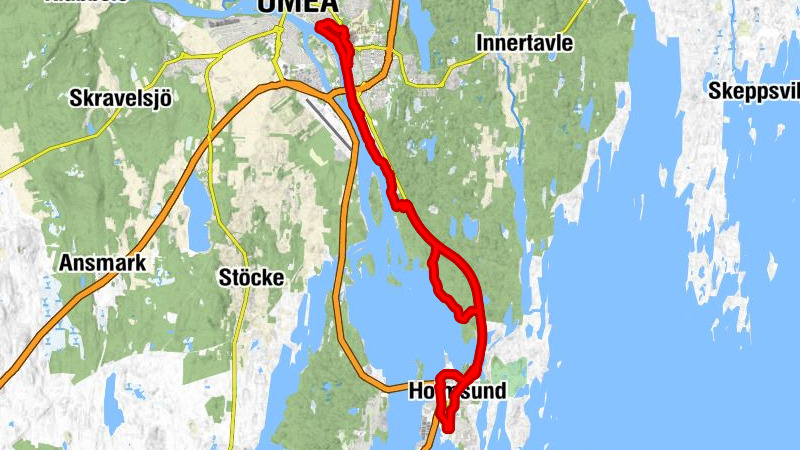 Umeå Östra - Bergsboda - Villanäs - Umeå