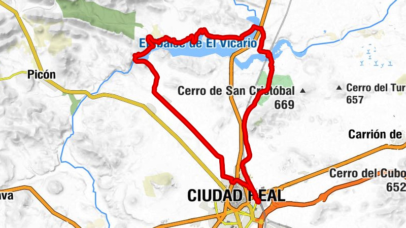 Ciudad Real central - Ciudad Real - El Campestre - Peralvillo