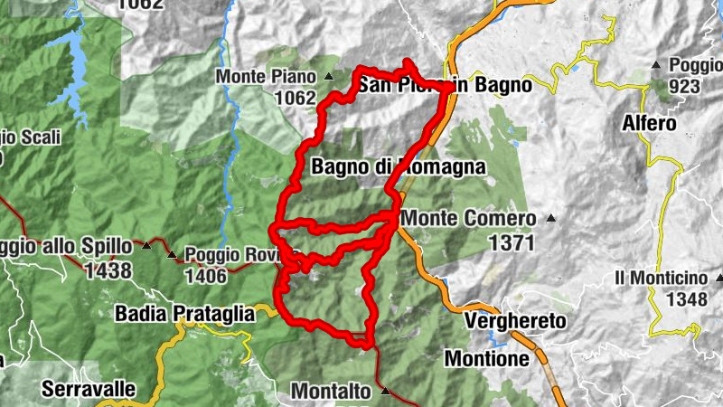 Osteria Orso Bianco - Monte Castelluccio - Poggio Lombardona - San Piero in Bagno