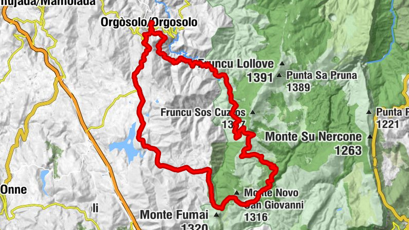 Orgòsolo/Orgosolo - Cuile Mamosi - Genna Iscoli - Montes