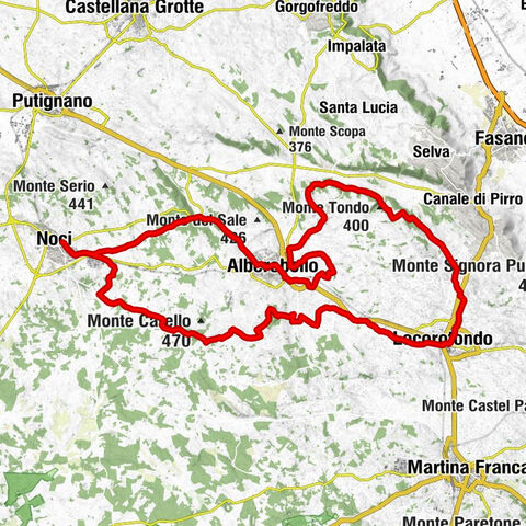Noci - Alberobello - Coreggia - Locorotondo