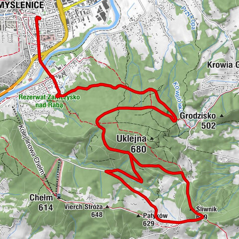 Myślenice - Zarabie - Śliwnik - Kościół pw. Podwyższenia Krzyża Świętego