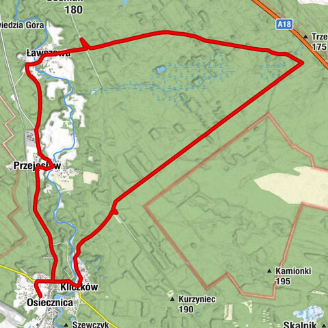 Osiecznica - Andryszów - Pokłady - Kliczków