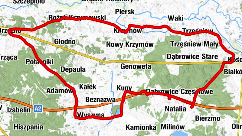 Gozdek - Krzymów - Helenów Drugi - Borowo