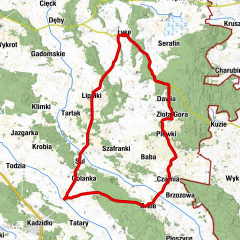 Łyse - Kaplica cmentarna - Kościół pw. Świętego Michała Archanioła - Kościół pw. Chrystusa Króla Wszechświata
