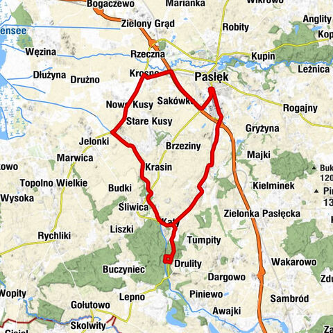Pasłęk - Nowa Wieś - Czarna Góra