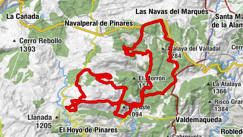 Las Navas del Marqués - La Estación - El Pocillo - Risco de los Dineros