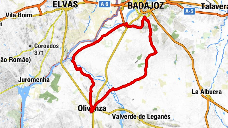 Olivenza - Badajoz - Albalá - San Francisco de Olivenza