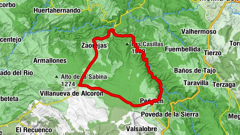 Peñalén - Refugio de la Fuente de las Tobas - Aula de la Naturaleza Fuente de la Parra - Zaorejas