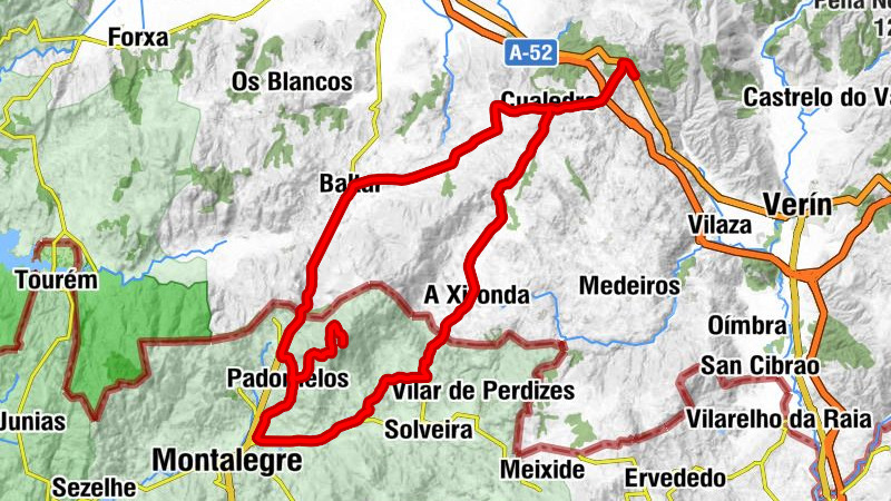 Monte Ladrón - Cualedro - Lucenza - A Saceda