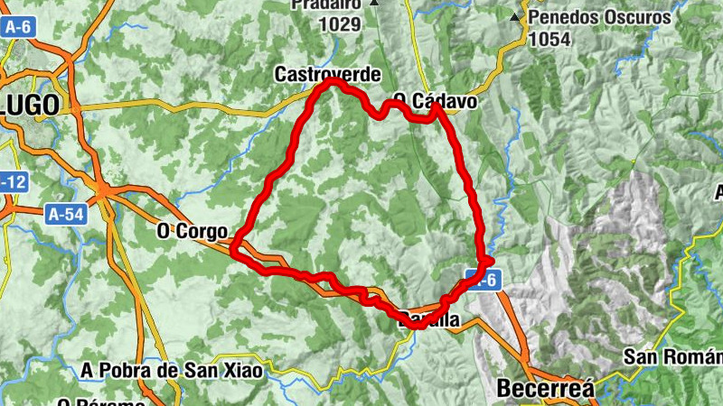 Baralla - Igrexa de San Martiño de Neira de Rei - Alto da Baqueriza - Monte Revolta da Cal
