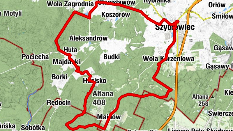 Szydłowiec - Kościół pw. Świętego Zygmunta - Góra Trzech Krzyży - Altana