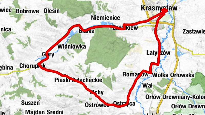 Krasnystaw - Krakowskie Przedmieście - Kaplica w Dworzyskach - Kościół pw. Świętego Franciszka Ksawerego