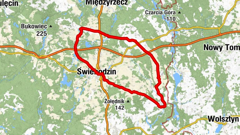 Zbąszynek - Maślane Wzgórze - Góra Szubienica - Kościół pw. św. Jana Chrzciciela w Lubrzy