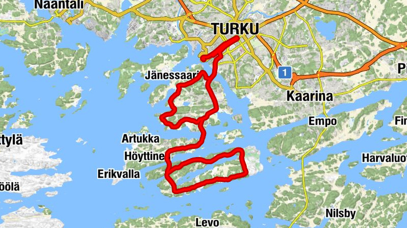 Turku satama - Viilikellarinmäki - Merituulenmäki - Käyrämäki