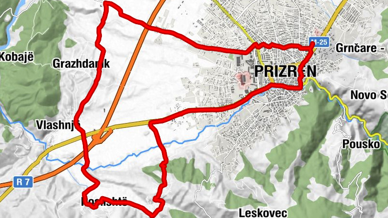 Prizren - Xhamia Vlashnjë - Restaurant Burimi Gurrës - Bazhderhane