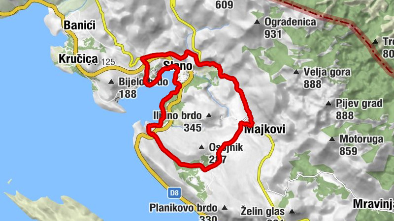 Slano - Koceljevići - Grgurići - Sv. Petar