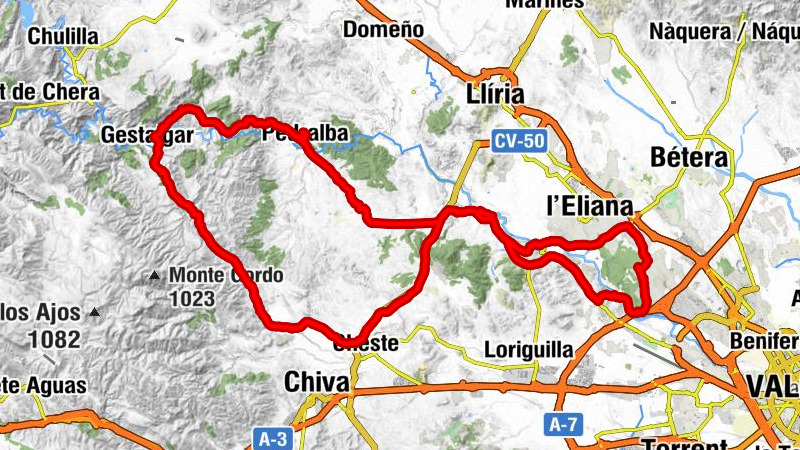 la Vallesa - Riba-roja de Túria - Vilamarxant - Puerto del Gabaldón