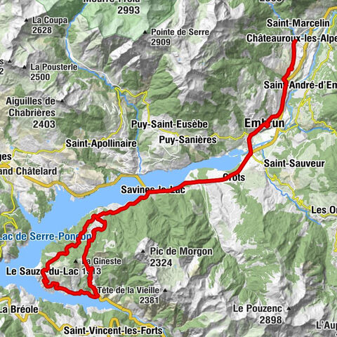 Châteauroux-les-Alpes - La Forge - Col de Pontis - Les Aubergeries