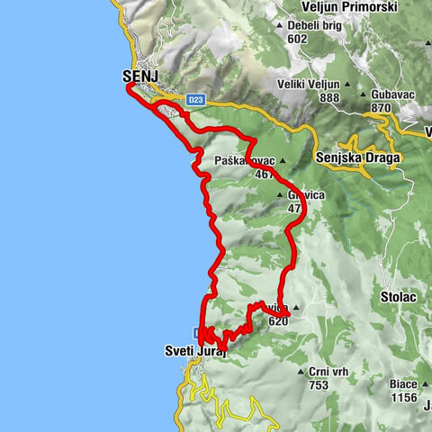 Senj - crkva svete Marije od Arta - Rončević Dolac - Centar