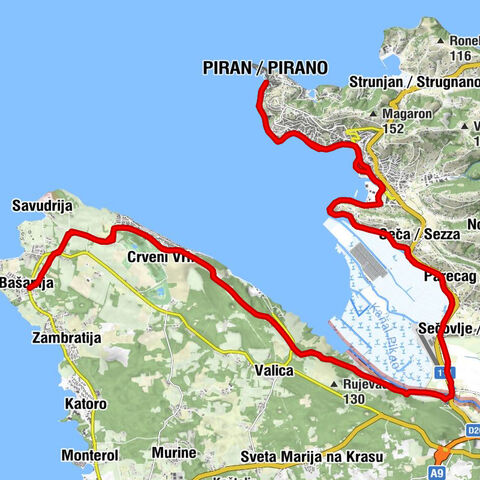 Bašanija - Edda - Sv. Lucija - Piran / Pirano
