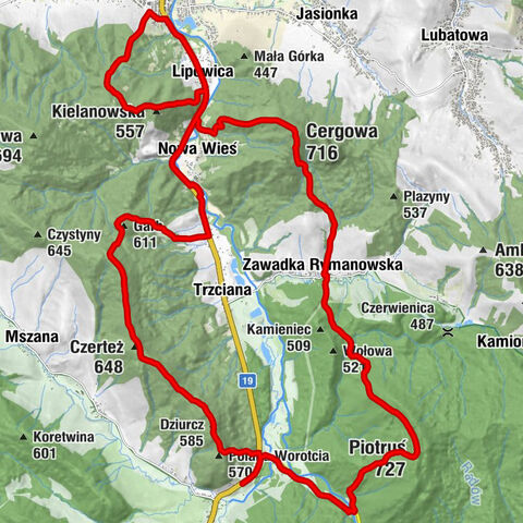 Radiów - Piotruś - Cergowa - Czerteż