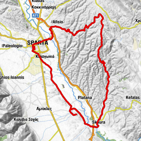 Χαρίσιο - Αγία Παρασκευή - Αφισίον - Σπάρτη