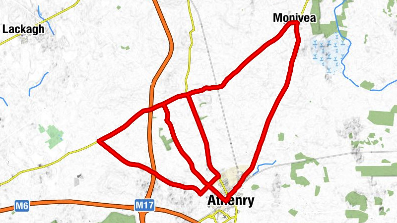 Athenry - Monivea - Cossaun Cross