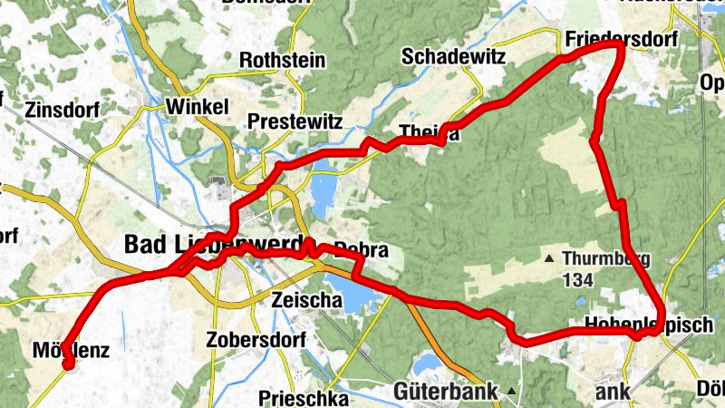 Gaststätte Schirrmeister - Dorfkirche - Bad Liebenwerda - Weißer Berg