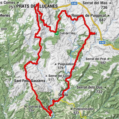Prats de Lluçanès - Sant Feliu - Puig Ciutat - Santa Maria