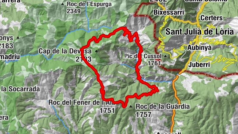 Cal Pauet - Coll d'Ares - Roc del Fener de l'Ala - Sant Joan
