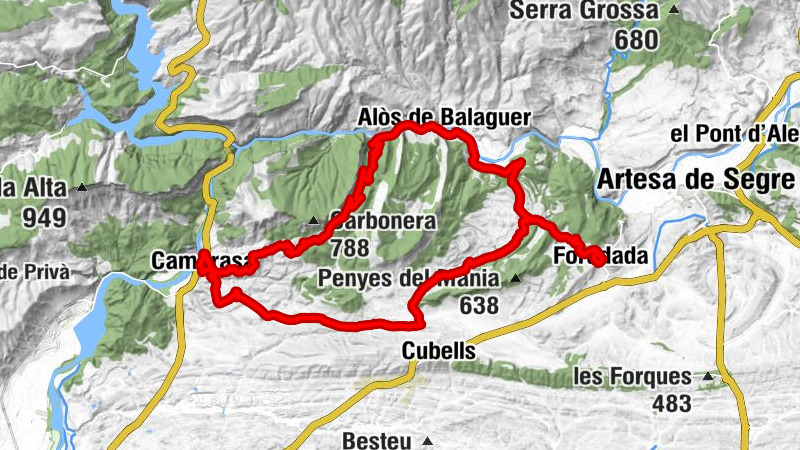 Camarasa - Alòs de Balaguer - Cap de la Creu - Sant Miquel