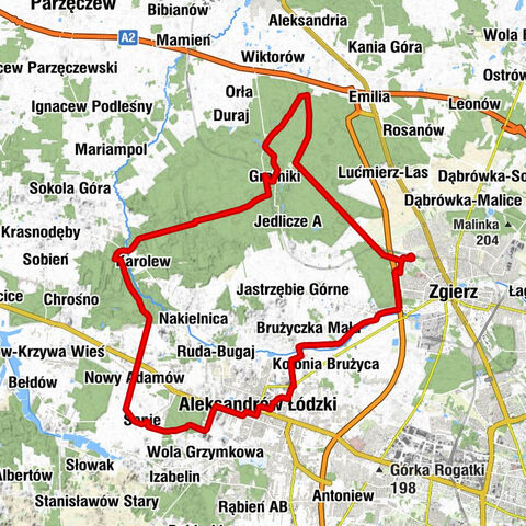 Zgierz Północ - Zgierz - Aleksandrów Łódzki - Kościół Świętych Archaniołów Rafała i Michała