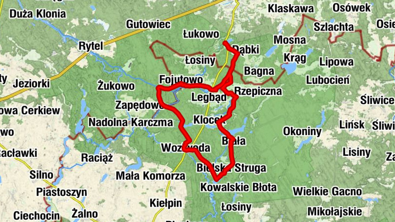 powiat tucholski - Barłogi - Biała - Bielska Struga