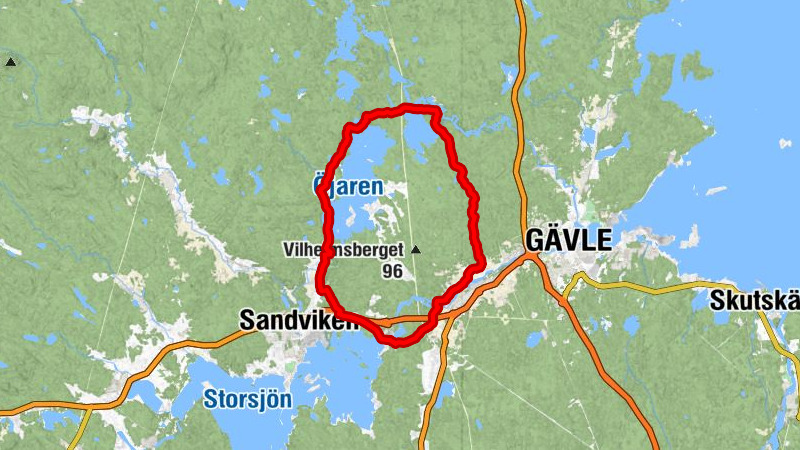 Högbo - Storsjökrogen - Forsbacka - Solbacka