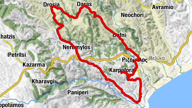 Καρποφόρα - Ριζόμυλος - Δάφνη - Δάρας