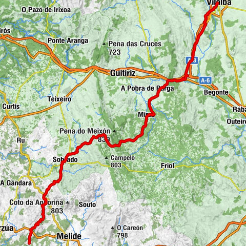 Filgueira - A Portacal - Cruz da Zarra - Igrexa de Santa María de Vilalba